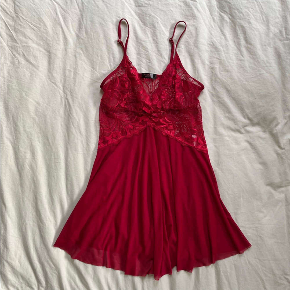 Avidlove Red Lace‎ Babydoll Dress